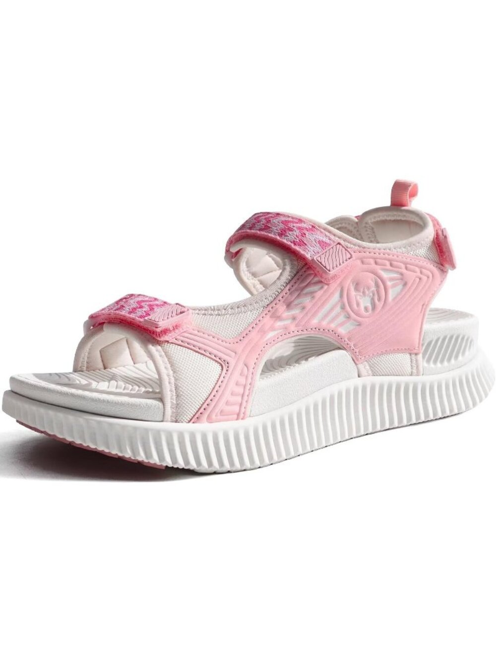 Women's Pink White Walking Sandals Summer Hiking Sport Recovery Cushion Shoes